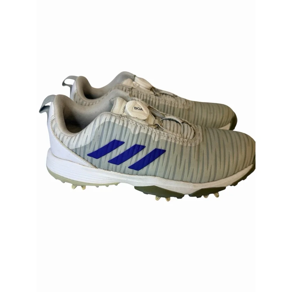 Adidas CodeChaos BOA J Youth Sneakers Gray Halo Blue Spikes Golf Shoes Size 6